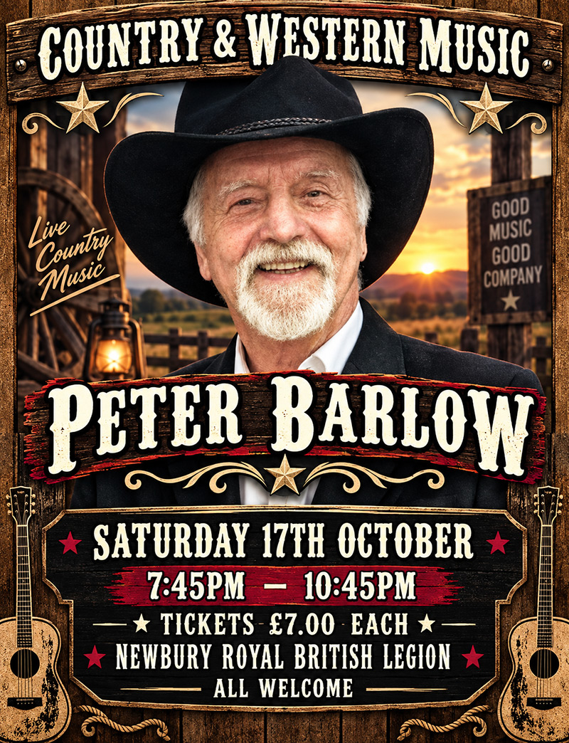 Peter Barlow C&W Night Newbury Royal British Legion